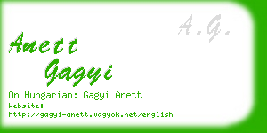 anett gagyi business card